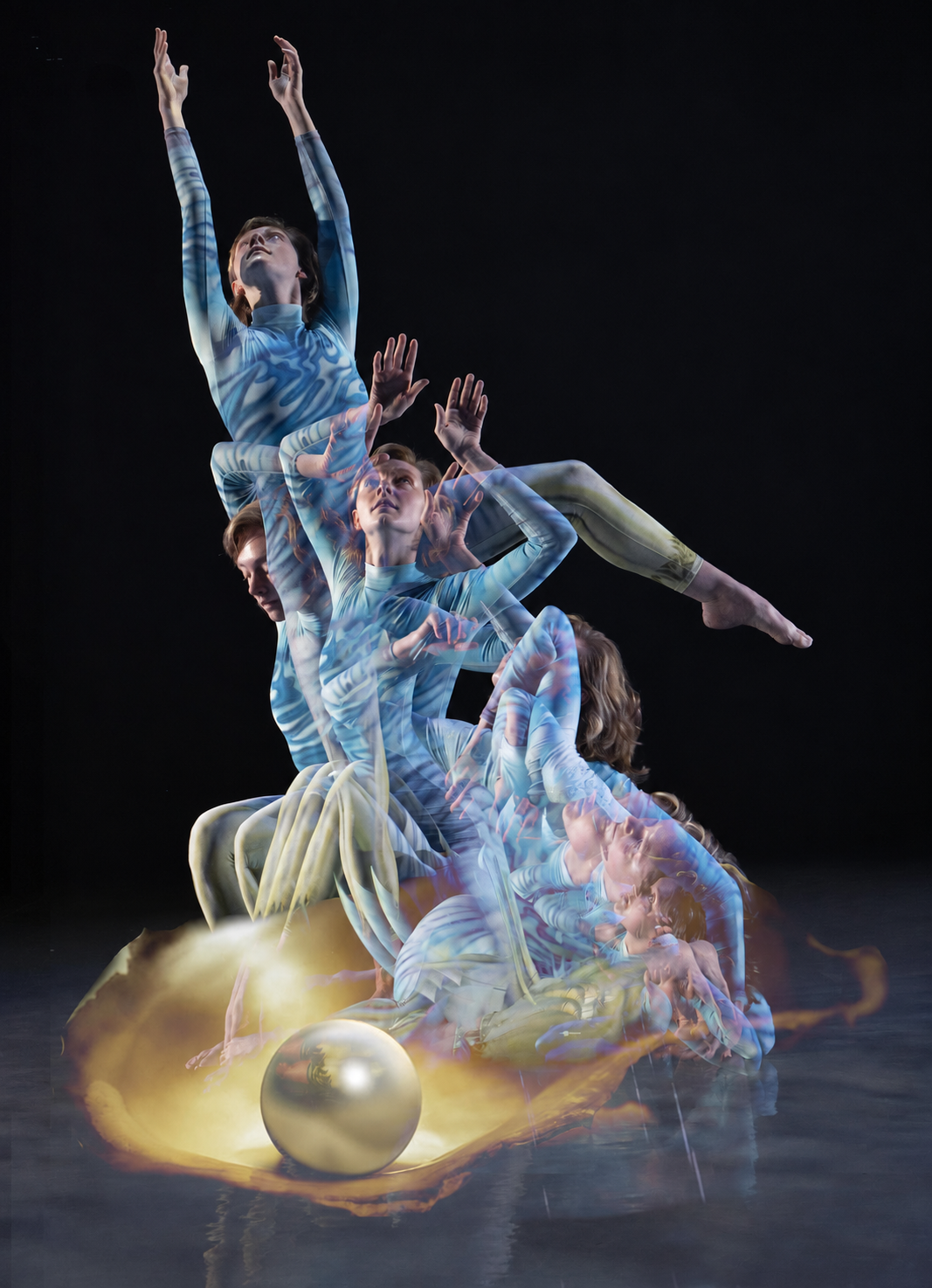 A multiple-exposure dance image from The Pearl Diver’s Daughter